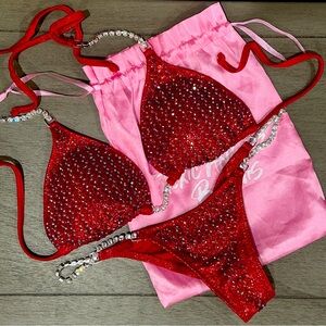 NEW Toxic Angelz Bikini Full Scatter Red